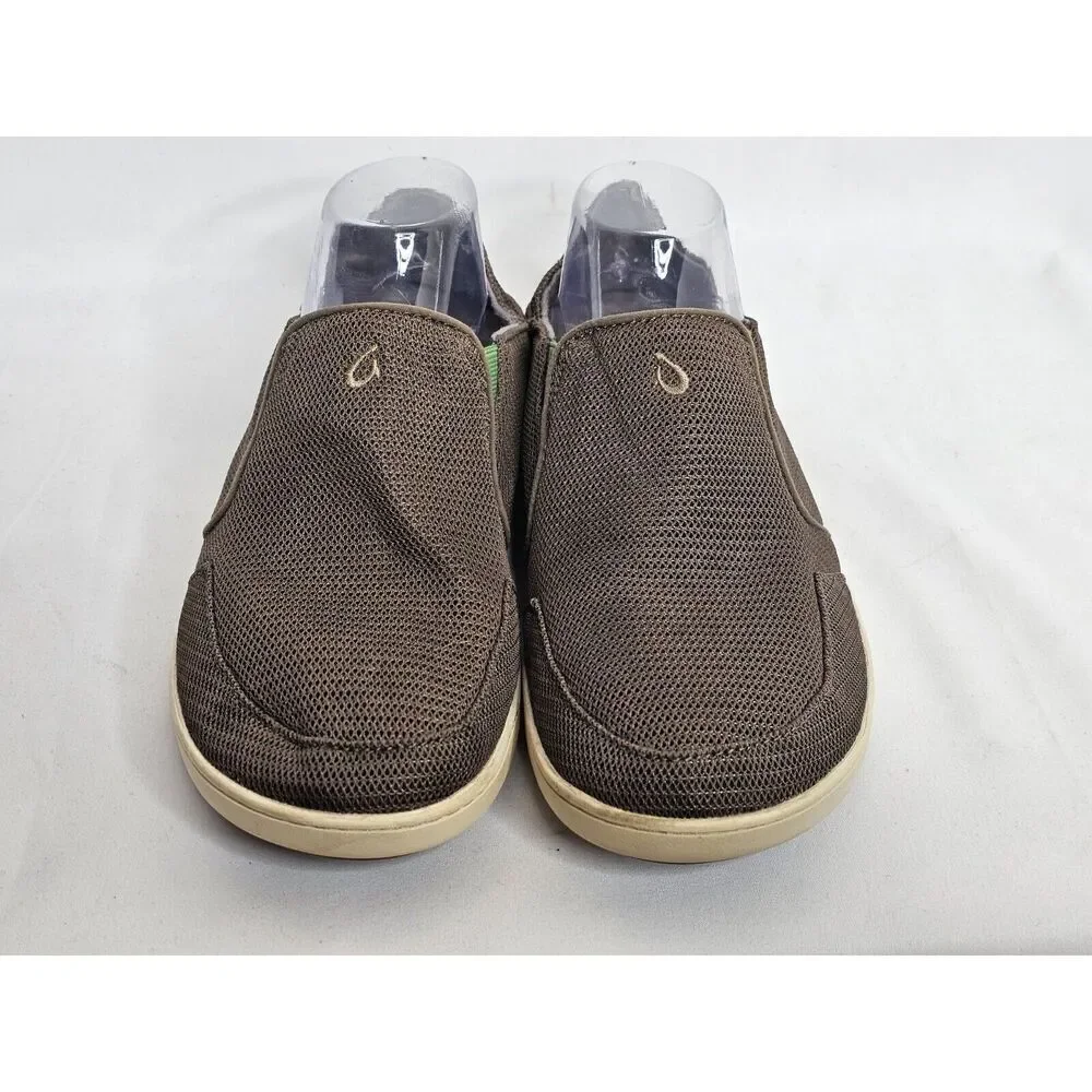 OLUKAI Nohea Mesh‎ Island Slip-On Shoes Casual Brown Mens Size 8